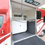 Red Horsebox with White Graphics