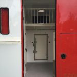 Red Horsebox with Rear Door Open