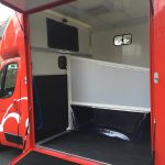 Red Horsebox with Side Open