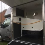 Grey Horsebox with Side Open