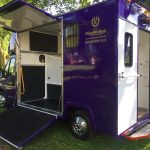 Purple Horsebox with Side Doors Open